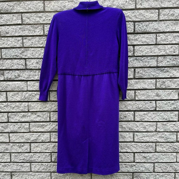100% Wool Dress by Ciao gorgeous vintage early 1990's size 12 zip at back - Picture 15 of 16
